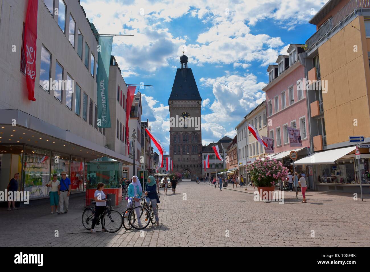 View to the Altpoertel - Old Gate in Speyer, Germany Stock Photo