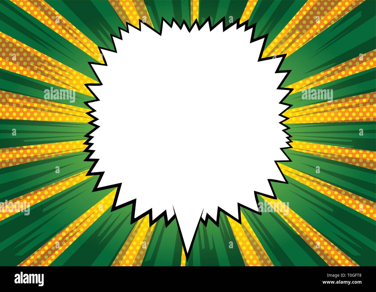 Comic book background with big blank speech bubble Stock Vector Image ...