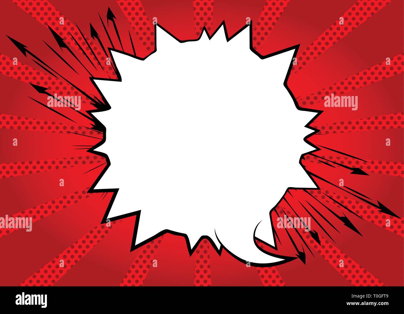 Comic book background with big blank speech bubble Stock Vector Image ...