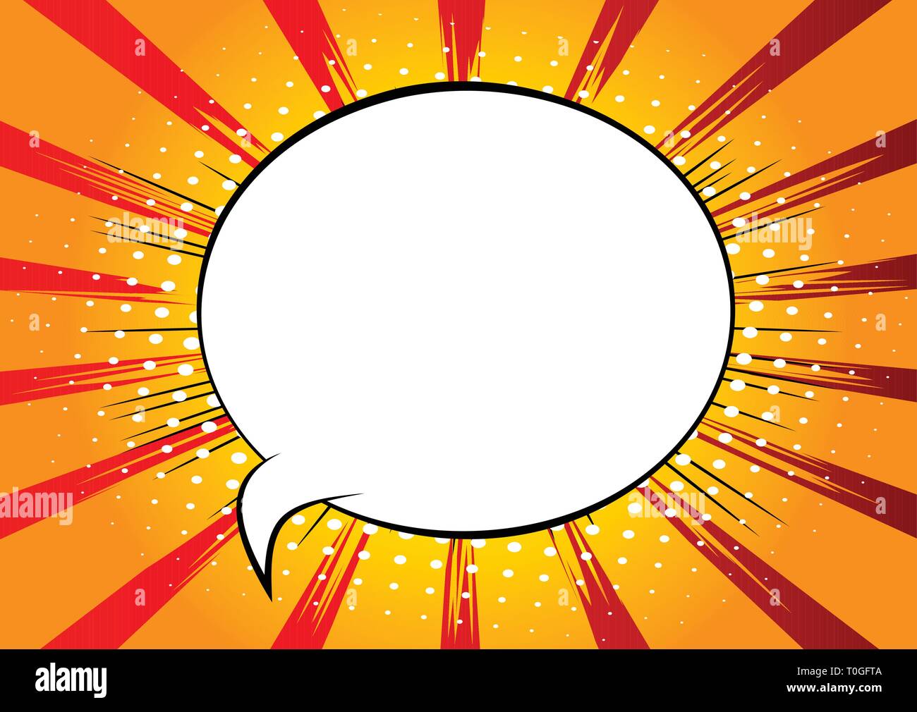 Comic book background with big blank speech bubble Stock Vector Image ...