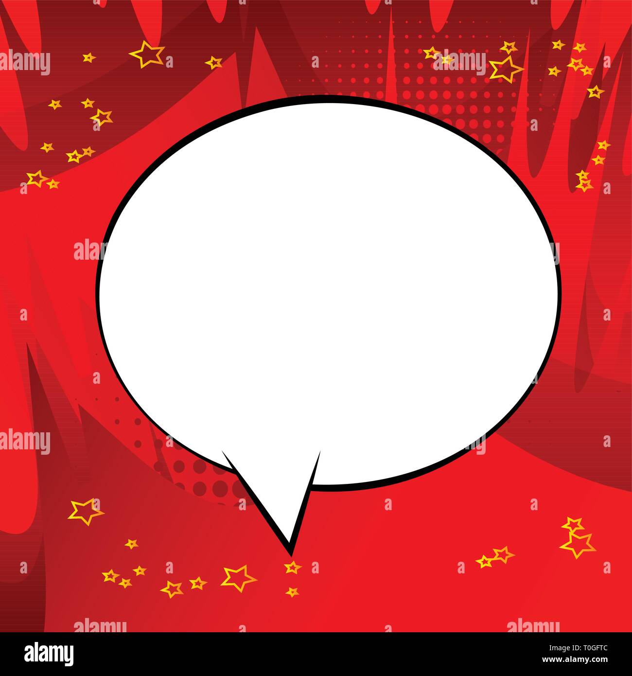 Comic book background with big blank speech bubble Stock Vector Image ...