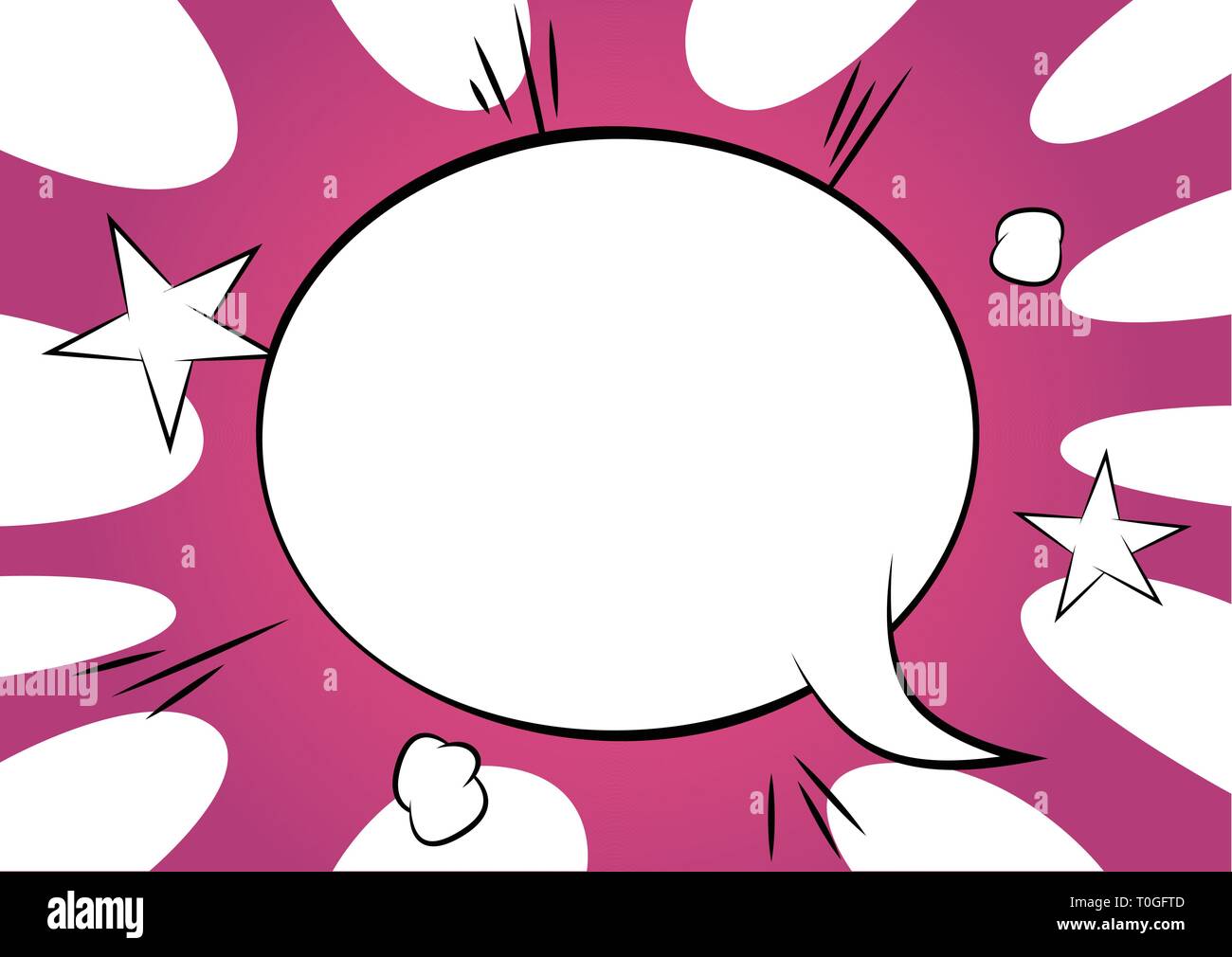 Comic book background with big blank speech bubble Stock Vector Image ...