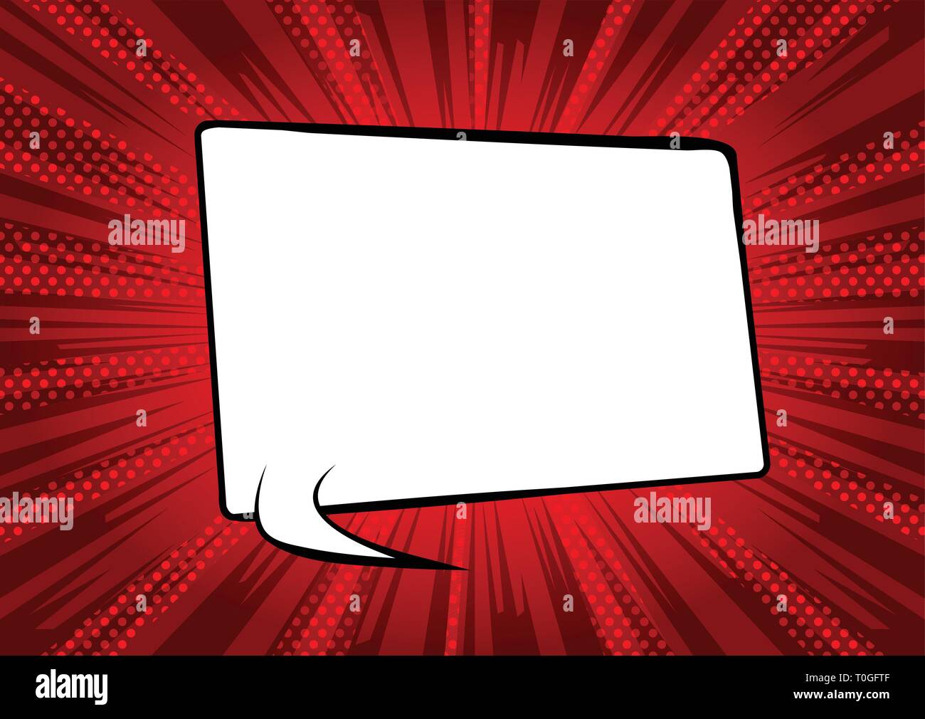 Comic book background with big blank speech bubble Stock Vector Image ...