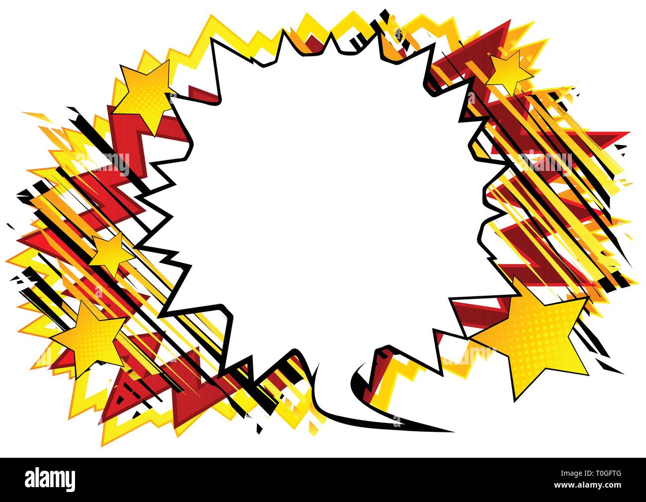Comic book background with big blank speech bubble Stock Vector Image ...