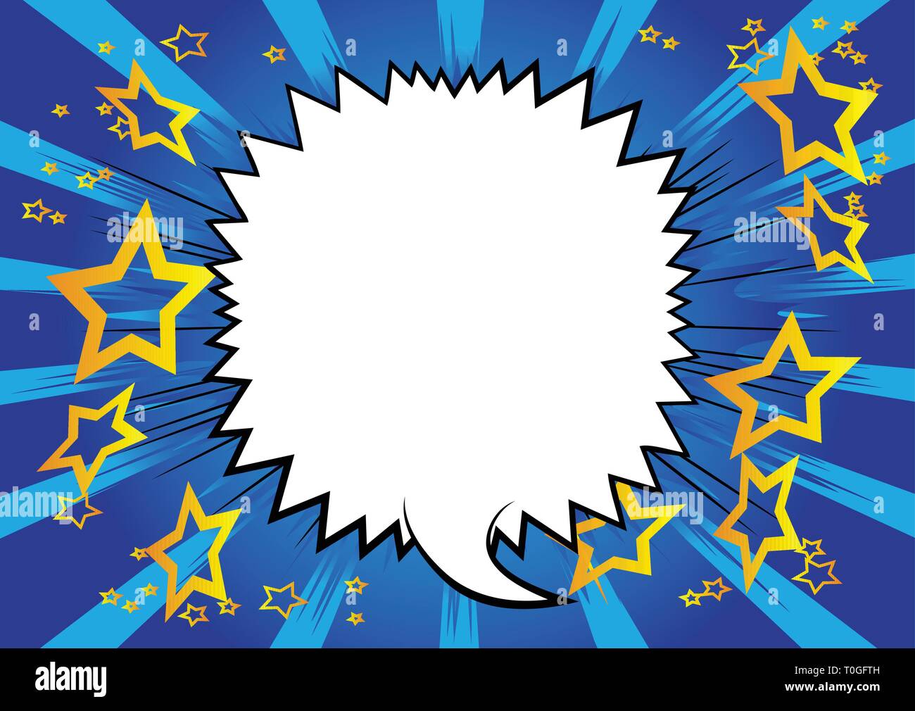 Comic book background with big blank speech bubble Stock Vector Image ...