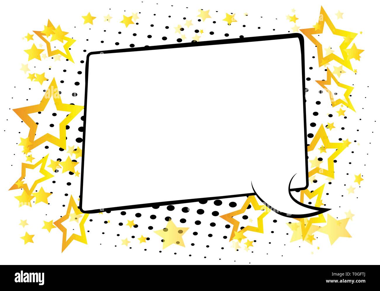 Comic book background with big blank speech bubble Stock Vector Image ...