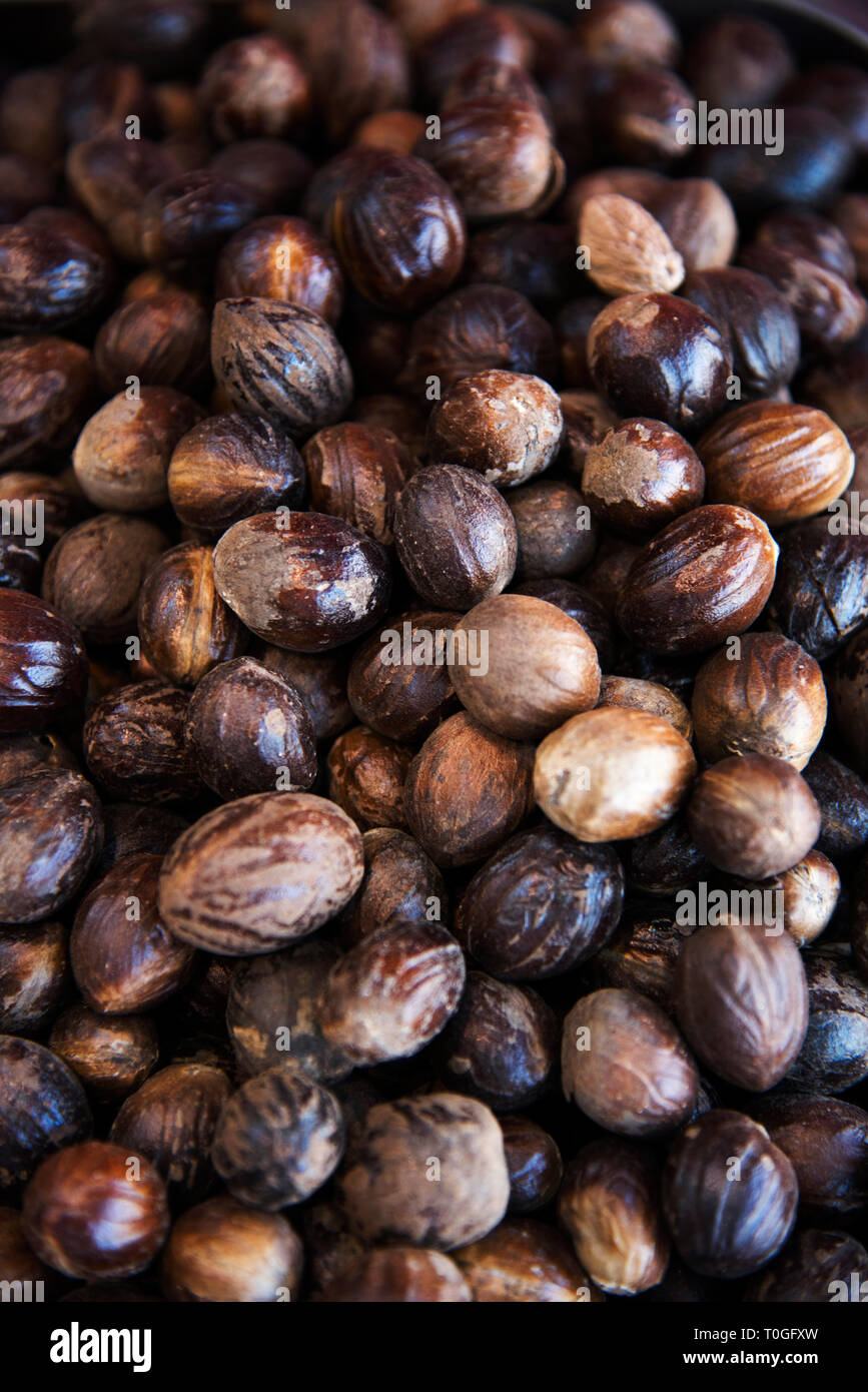 Top angle view of nutmeg spice, Dubai, UAE Stock Photo Alamy