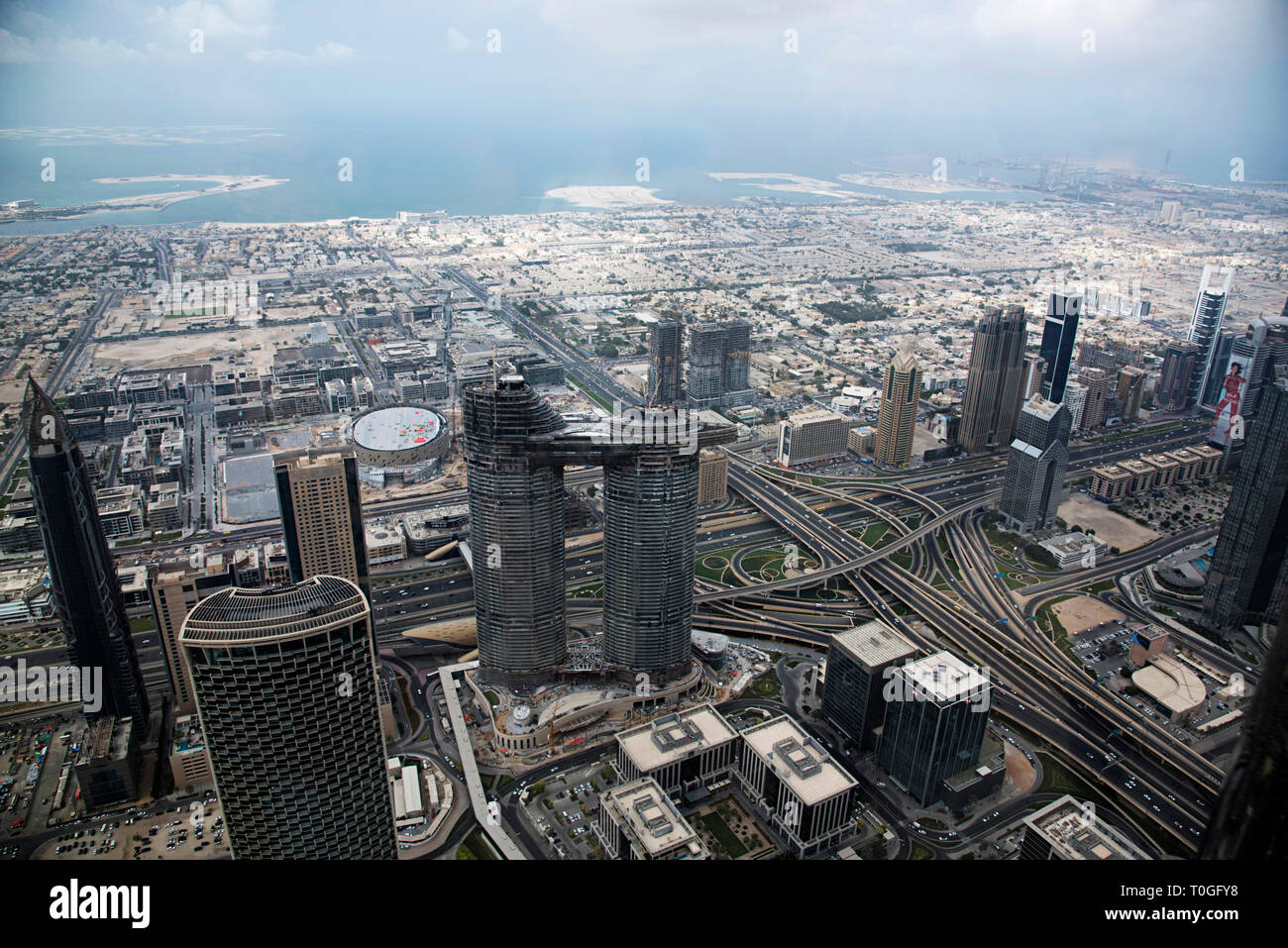 View Of Buildings From 124 Th Floor Of Burj Khalifa Tallest