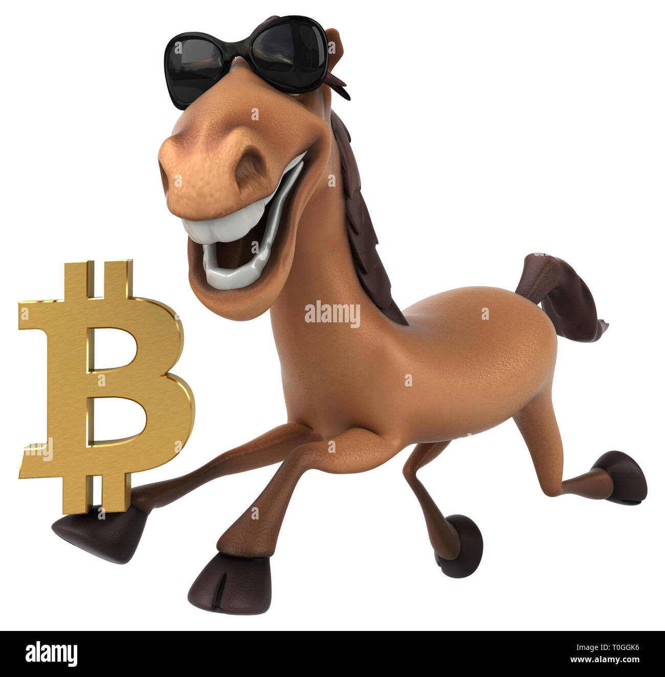 Fun horse - 3D Illustration Stock Photo - Alamy