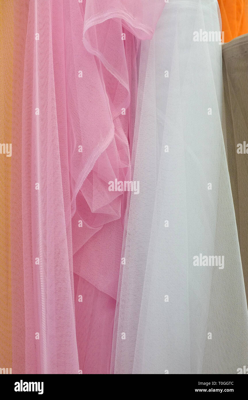 Closeup detail of multi color fabric texture samples Stock Photo - Alamy