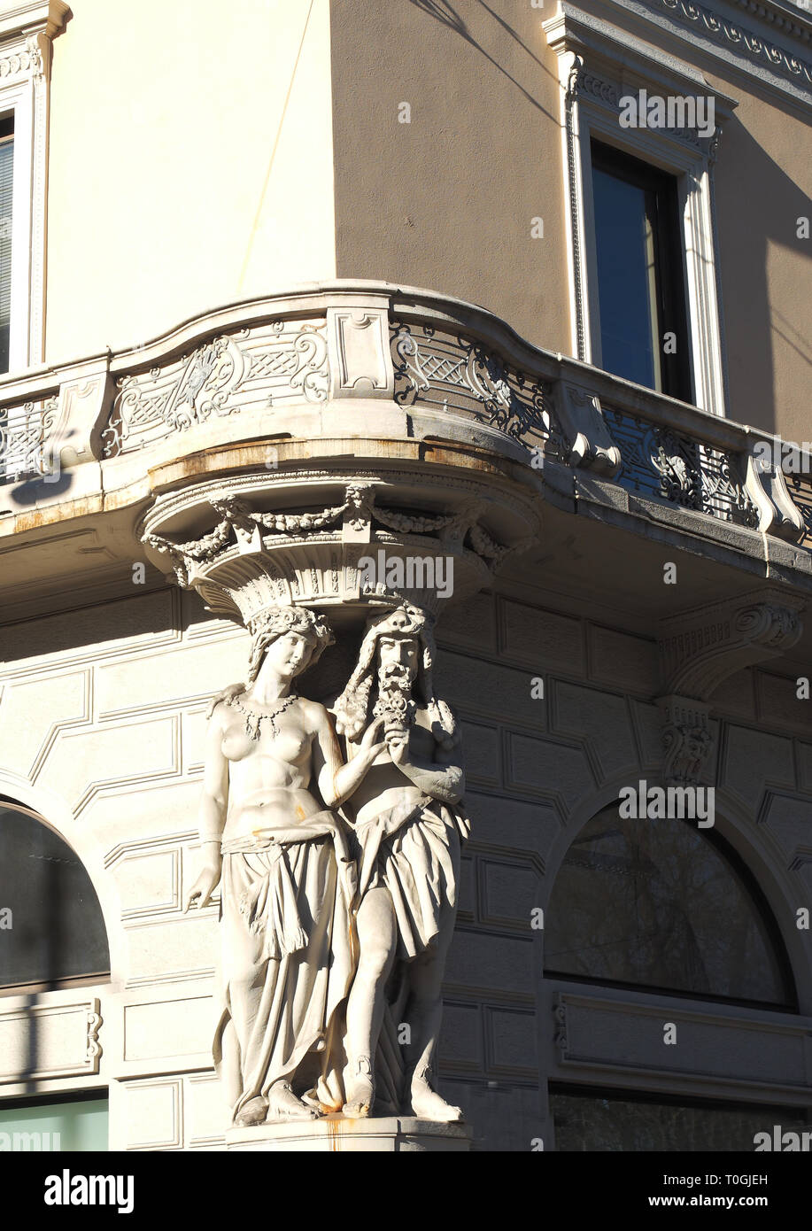 Europe ,Italy, Lombardy,Milan,historical Palace Stock Photo