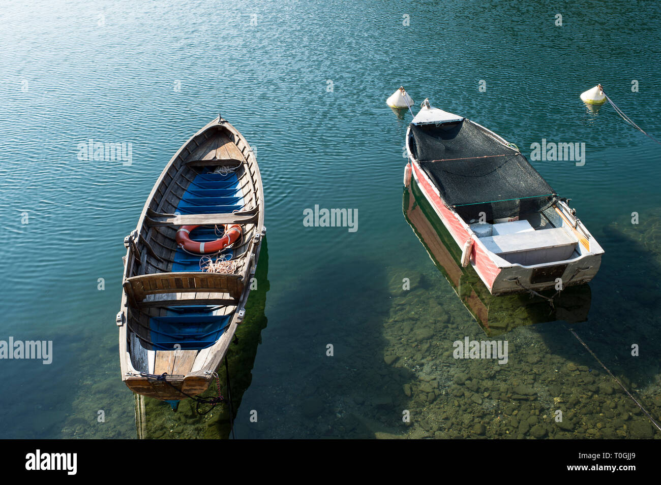 Italy, Piedmont, Mergozzo Lake, traditional boat Stock Photo