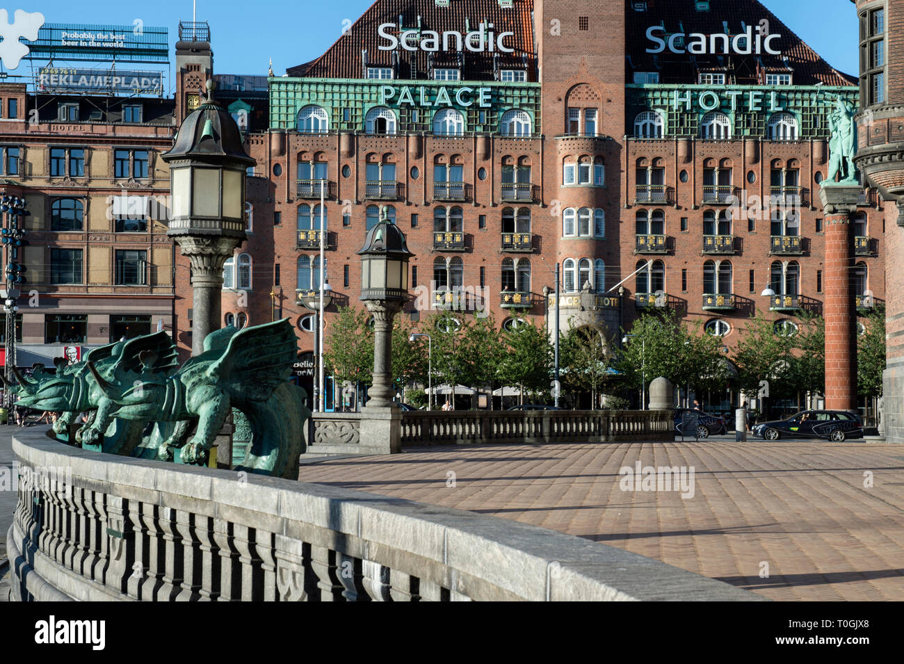 Denmark, Copenaghen, City Hall Square, Scandic Palace Hotel Stock Photo