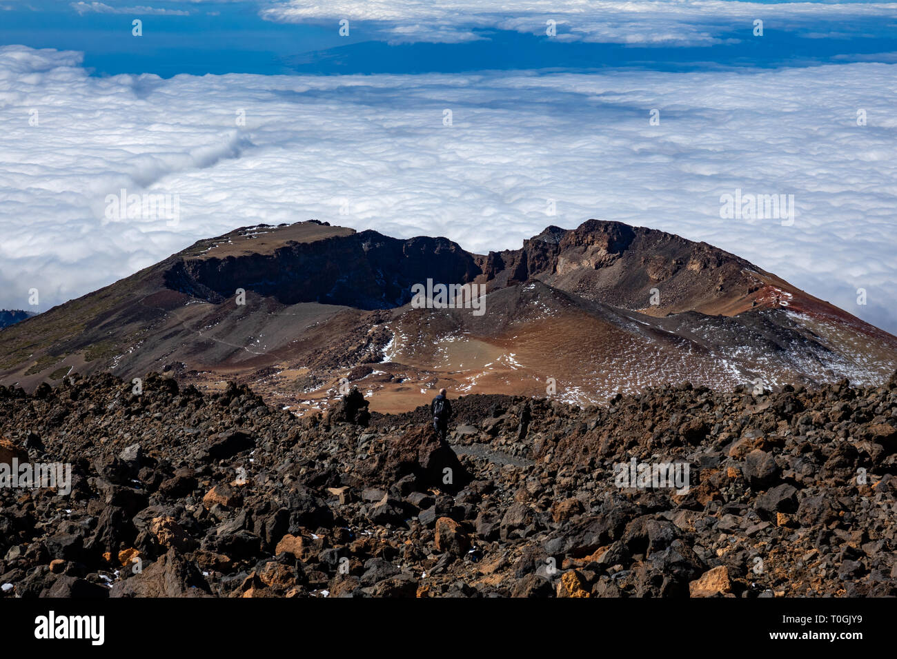 Pico viejo volcano crater in Tenerife island Stock Photo