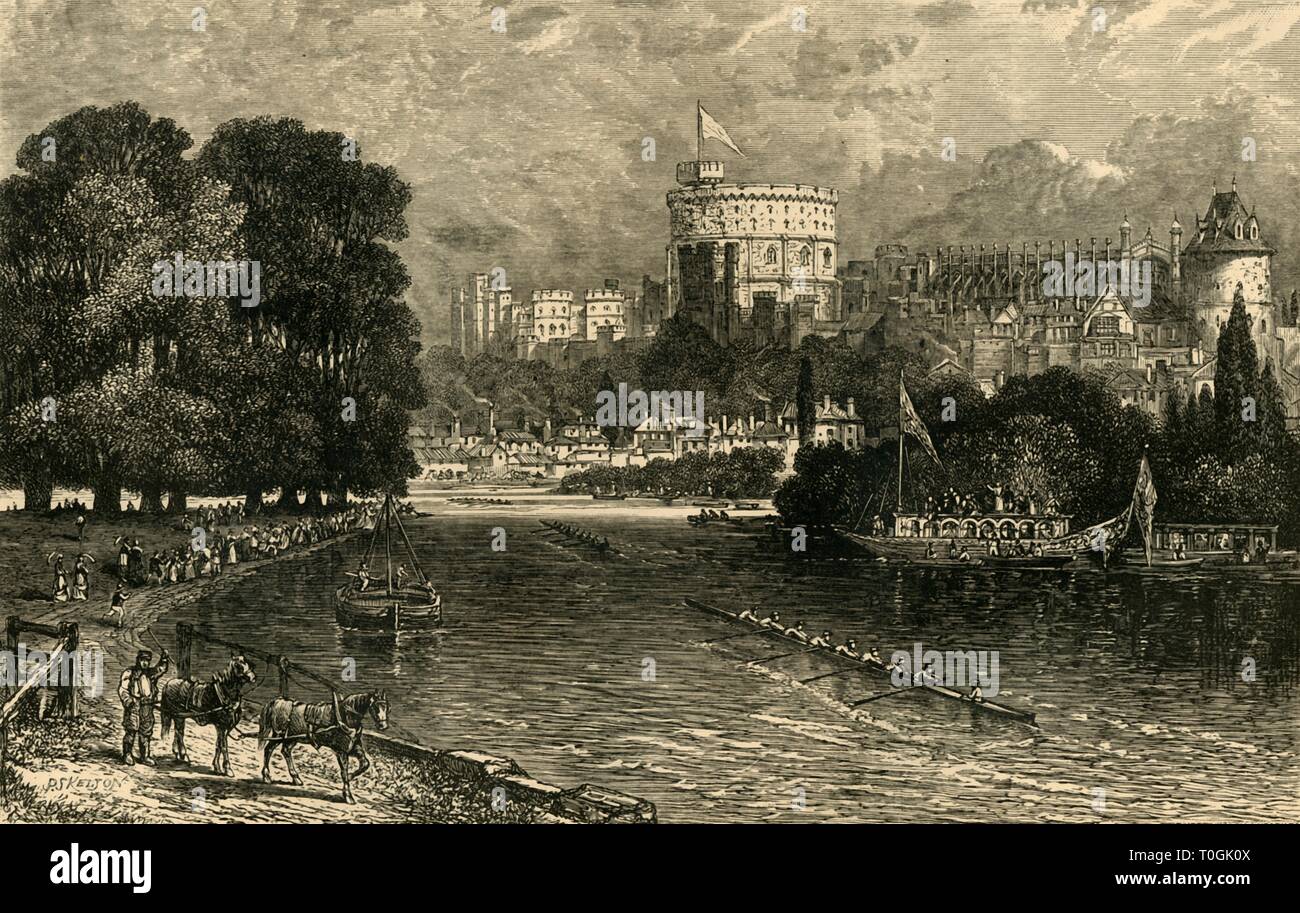 'Old Windsor (The Fourth of June)', 1881. Creator Unknown Stock Photo