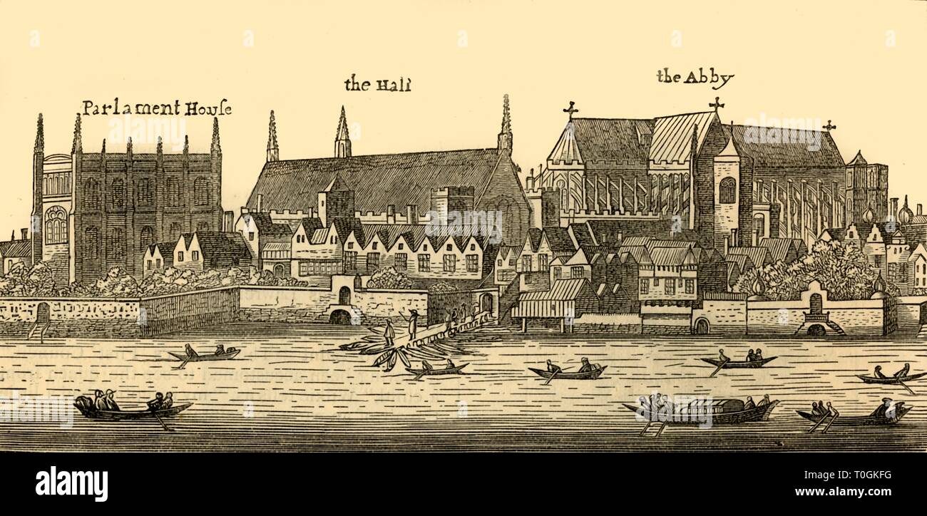 'Westminster in 1640', 1881. Creator: Wenceslaus Hollar. Stock Photo