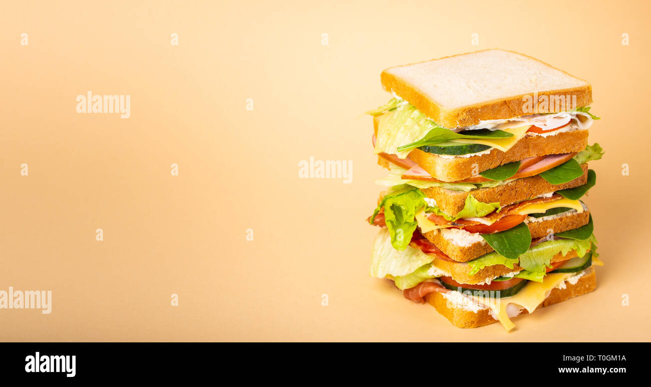 Whole tasty sandwich concept Stock Photo - Alamy
