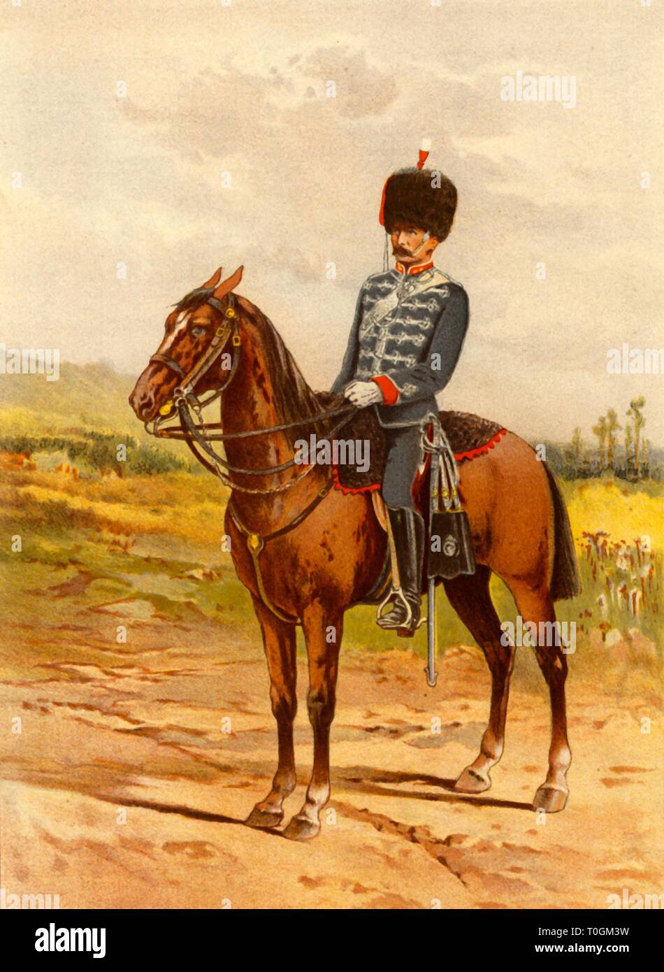 'The Honourable Artillery Company (Cavalry)', 1890. Creator: Godfrey Douglas Giles. Stock Photo