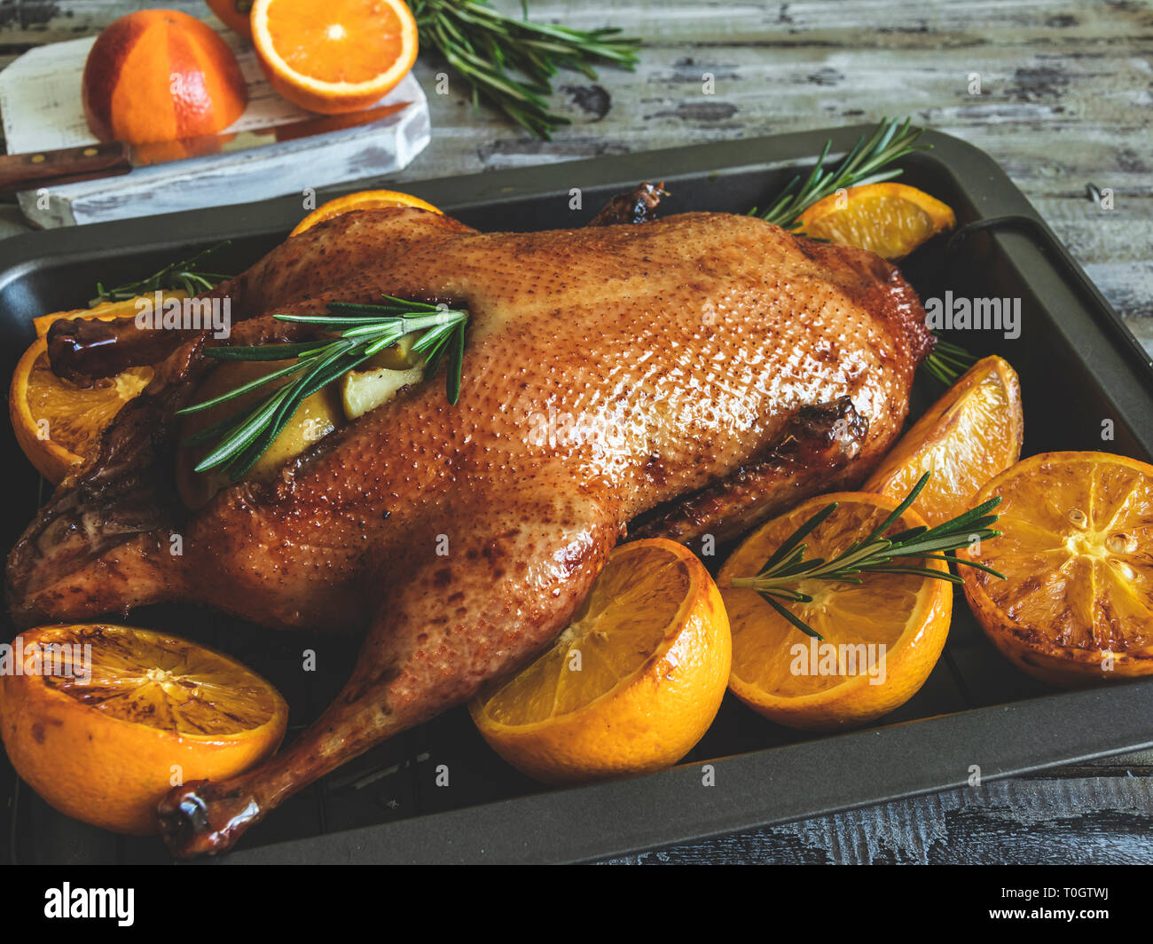 duck stuffed with orange