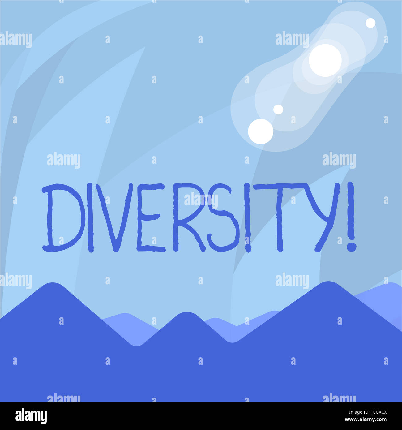 Conceptual hand writing showing Diversity. Concept meaning Being