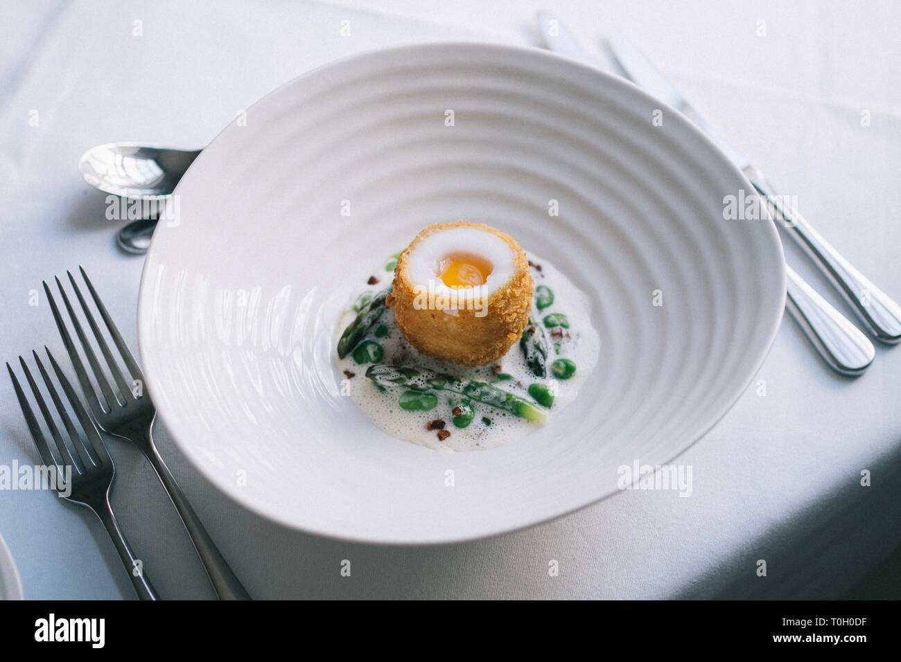 Fine Dining Starter Dish Stock Photo Alamy