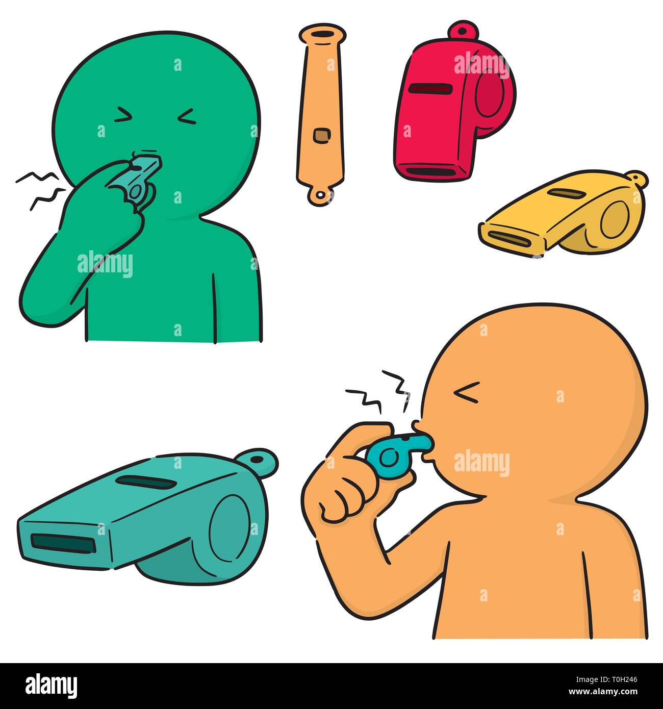 vector set of whistle Stock Vector Image & Art - Alamy