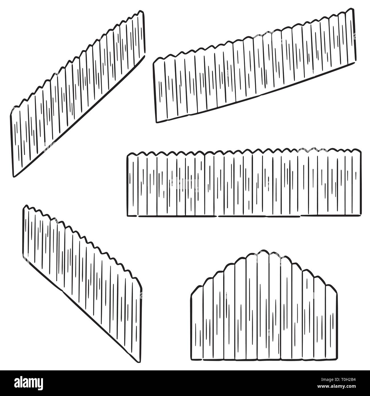 vector set of fence Stock Vector
