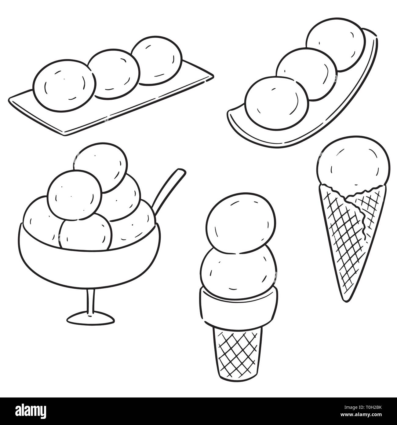 vector set of ice creams Stock Vector Image & Art - Alamy
