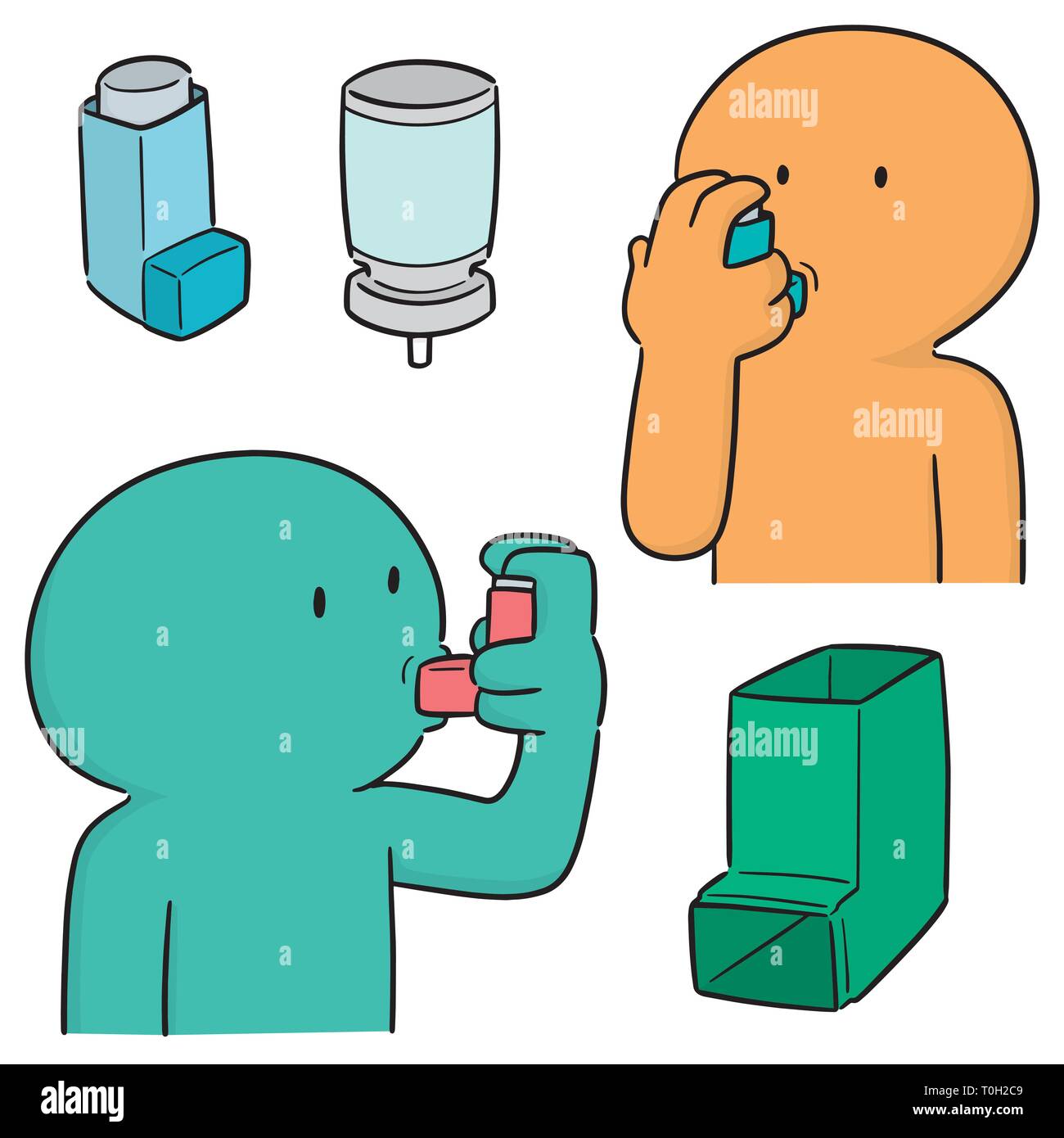 vector set of inhalation medicines Stock Vector Image & Art Alamy