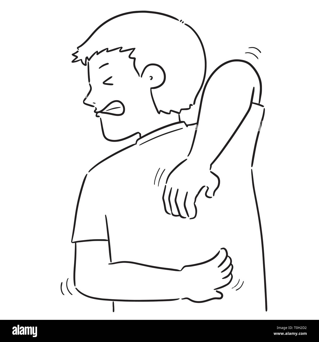 Scratching back Stock Vector Images Alamy