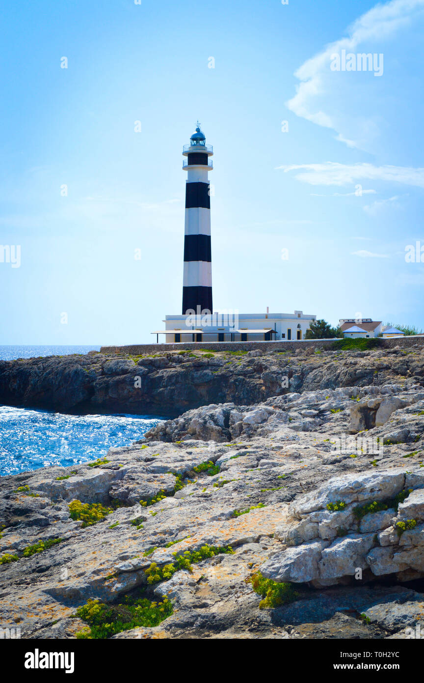 Minorca Lighthouse Cap de Artrutx cala n'bosch. Cami de cavalls Spain Stock  Photo - Alamy