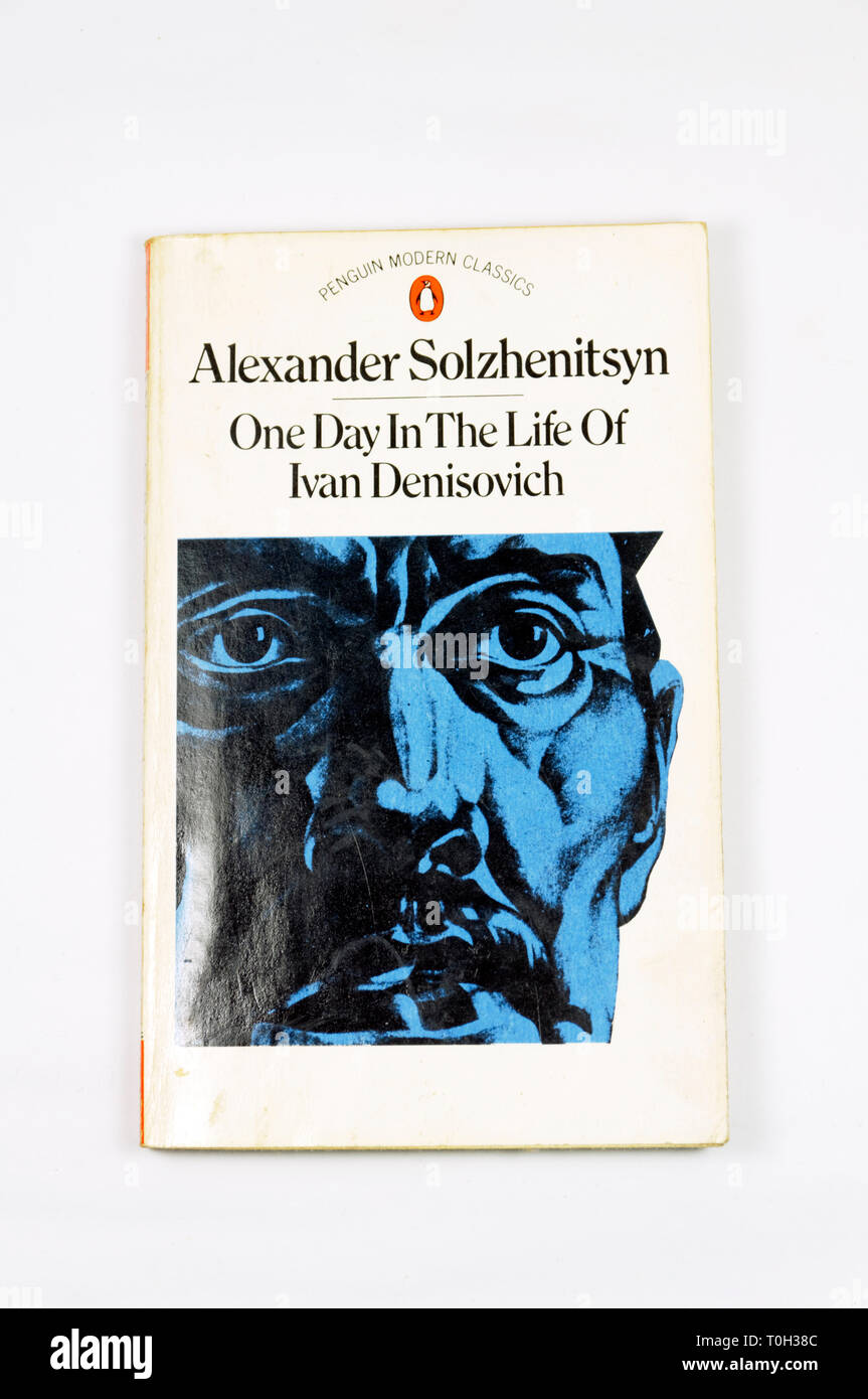 Penguin Modern Classics translation of One Day in the Life of Ivan Denisovich by Alexander Solzhenitsyn. Stock Photo