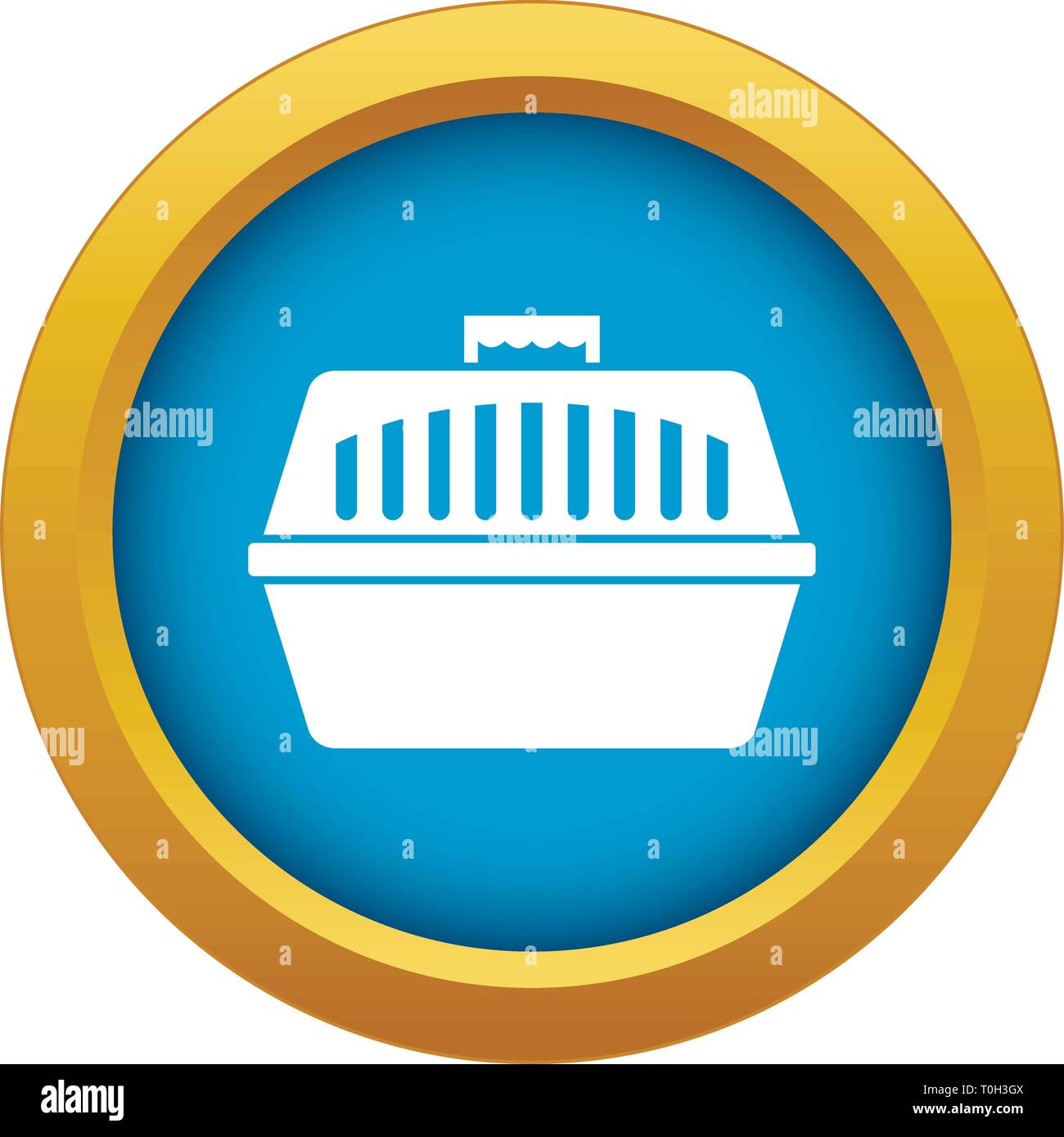 Pet carry case icon blue vector isolated Stock Vector Image & Art - Alamy