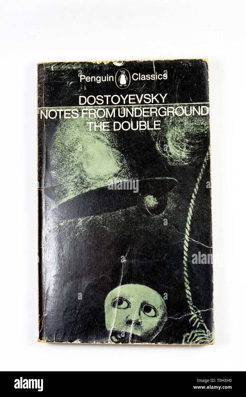 Penguin Classics translation of Notes From Underground The Double by Dostoyevsky. Stock Photo