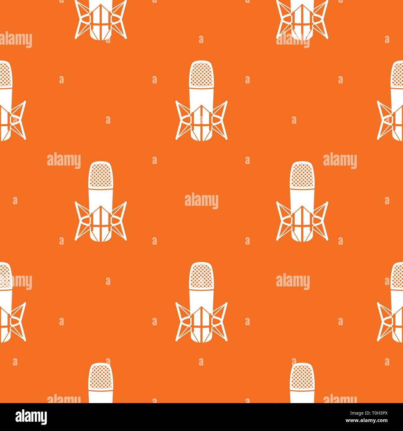 Studio Mic Patterns Studio microphone pattern vector orange Stock Vector Image & Art - Alamy