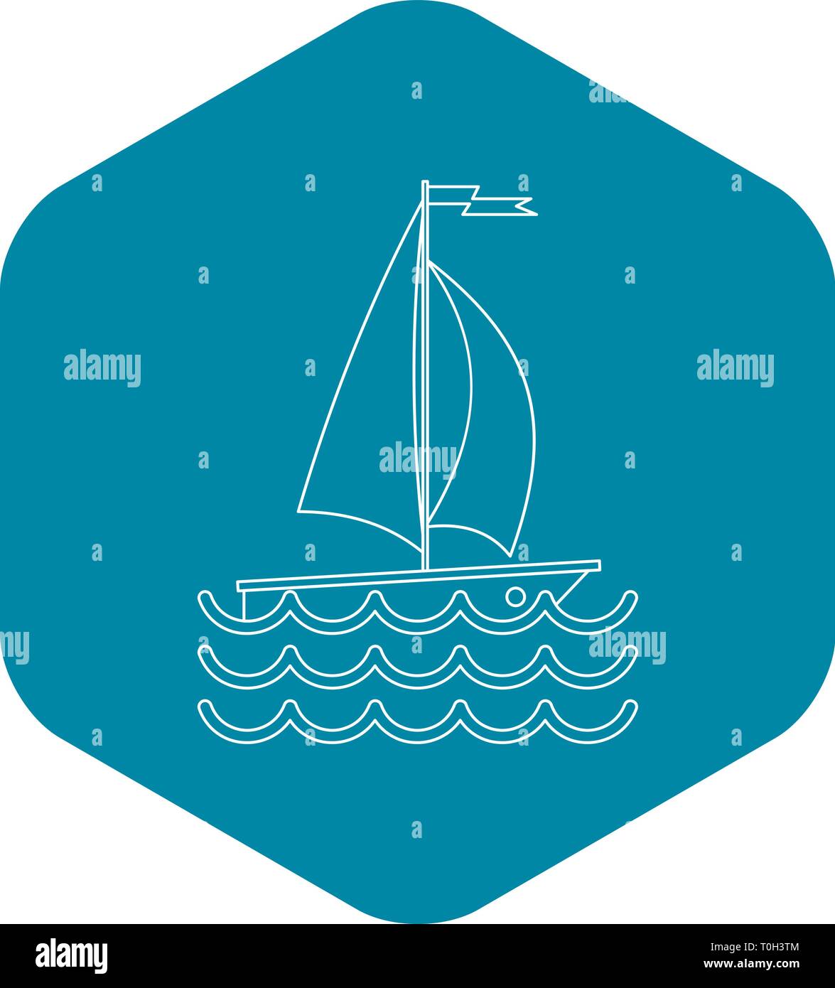 Ship yacht icon, simple style Stock Vector Image & Art - Alamy
