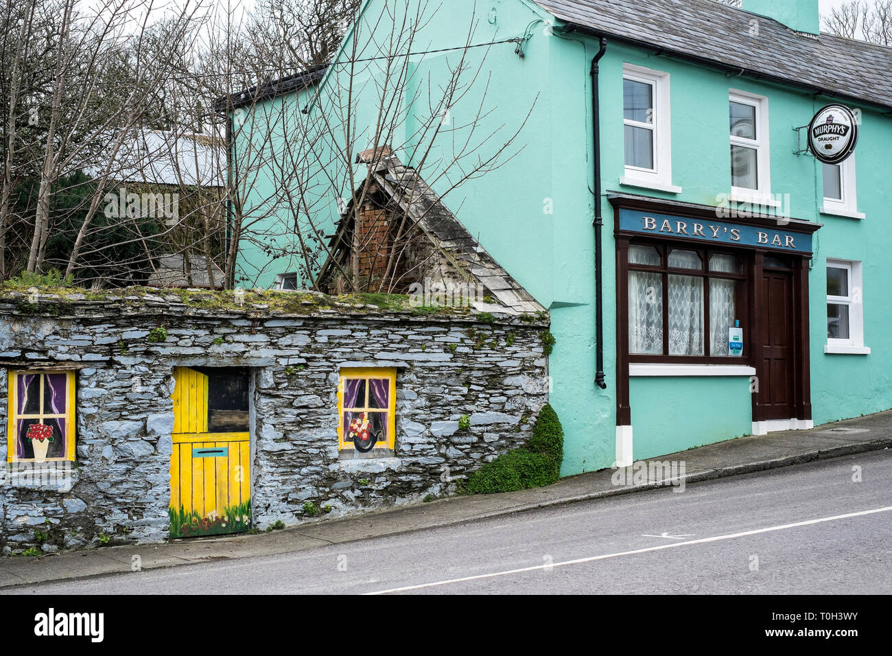 A view of Barry's Bar in Ring village near Clonakilty, Ireland Stock Photo