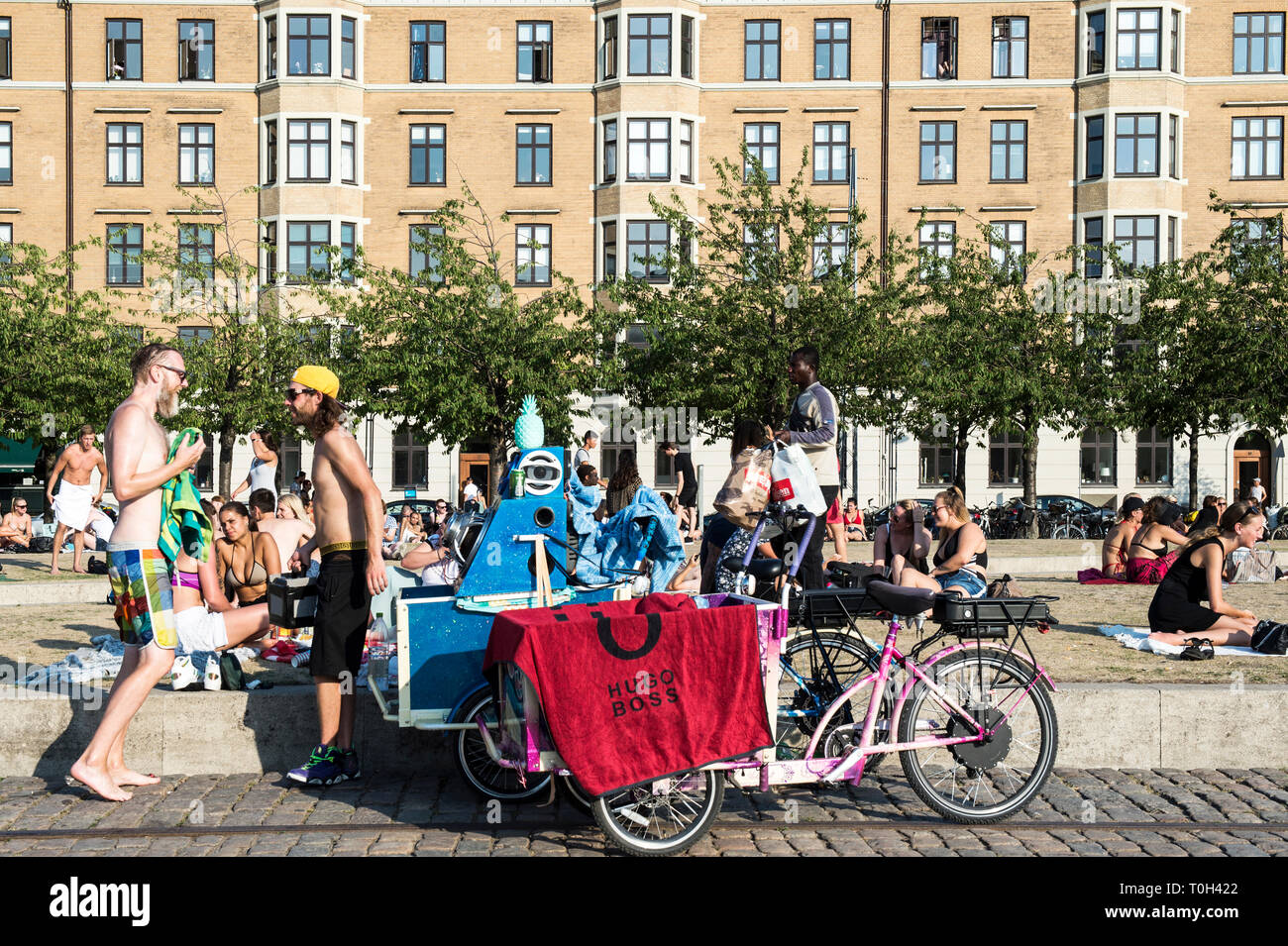 Denmark, Copenaghen, Islands Brygge Harbour Bath Stock Photo Alamy