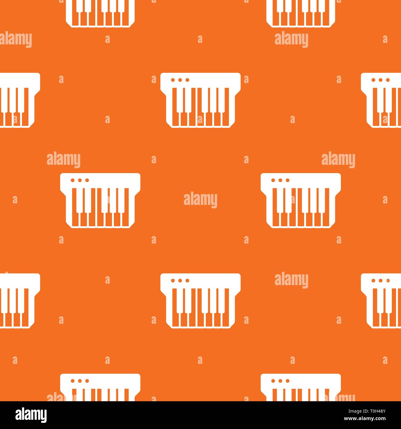 Synthesizer pattern vector orange Stock Vector