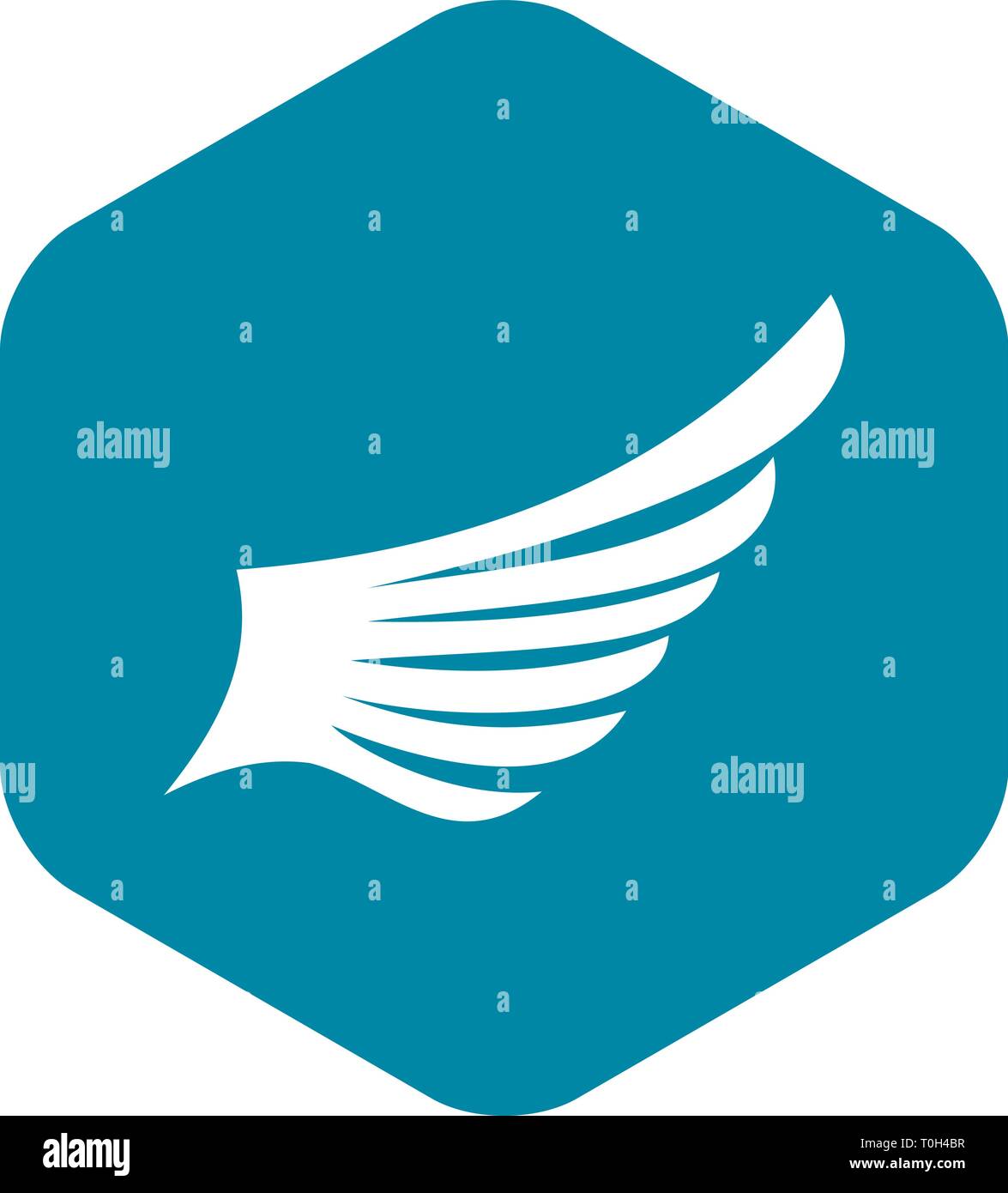 Wing icon, simple style Stock Vector Image & Art - Alamy