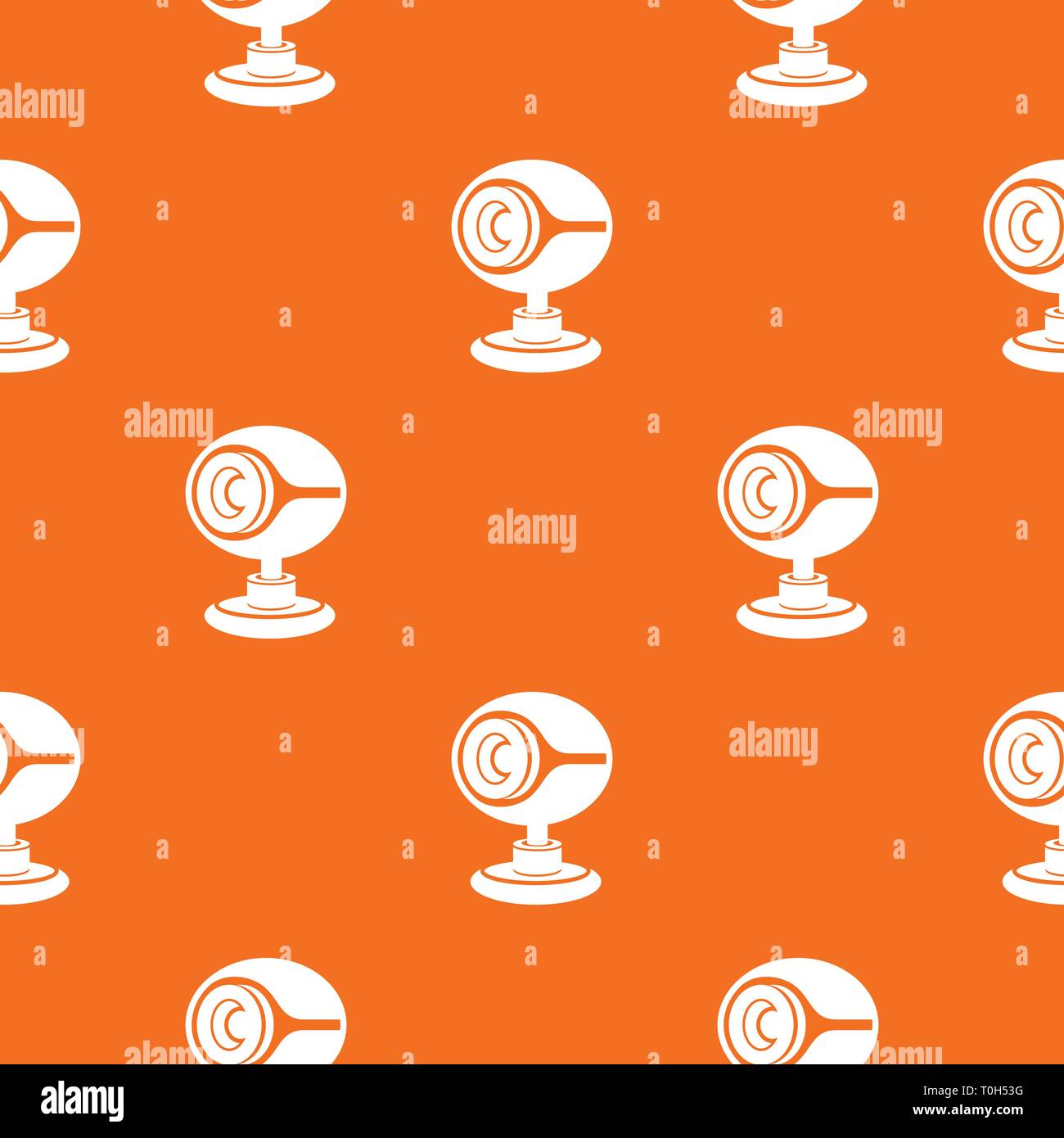 Web camera pattern vector orange Stock Vector