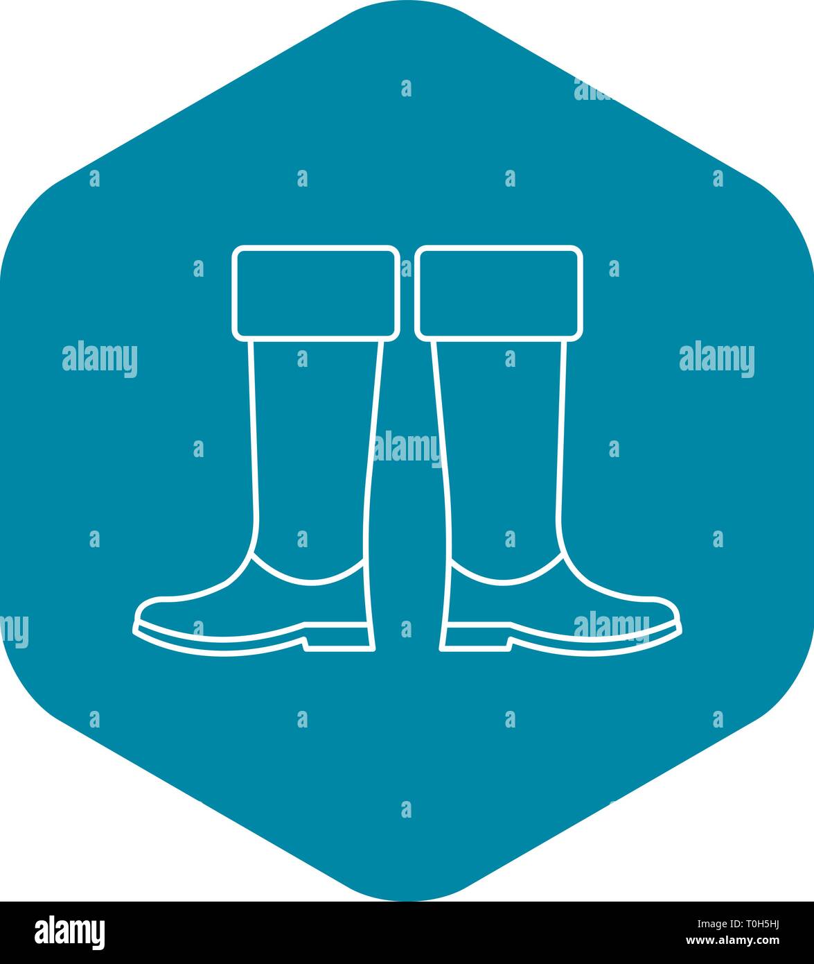 High rubber boots icon, outline style Stock Vector Image & Art Alamy