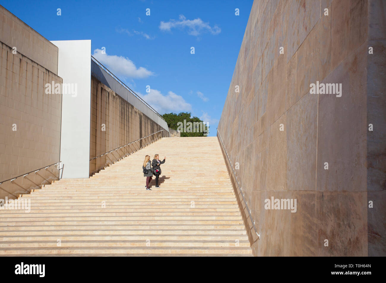 Valetta Step Steps near the Valletta City Gate, Valletta, Malta, Europe Stock Photo ...