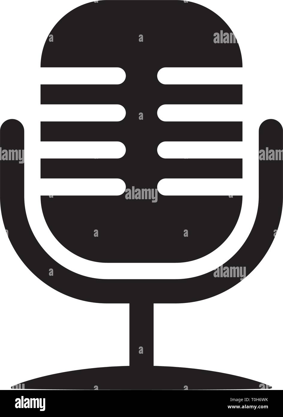 Mic Icon Template Stock Vector Image Art Alamy
