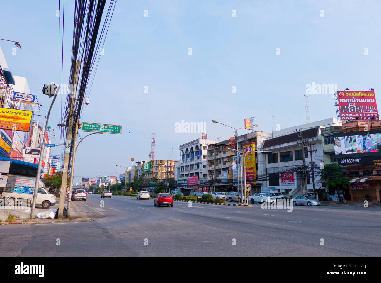 Sukhumvit road, Rayong city, Thailand Stock Photo Alamy