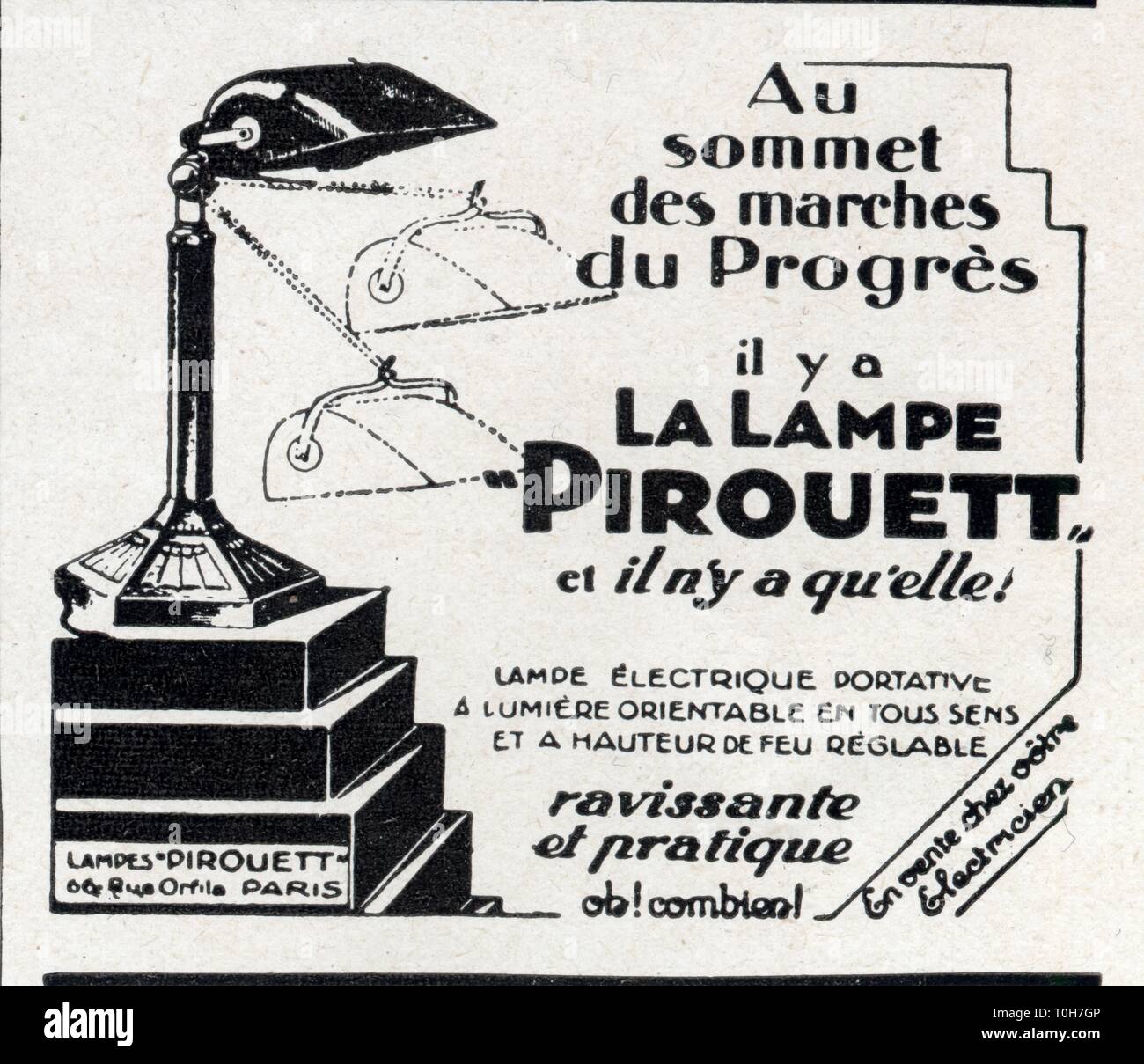 Publicité de 1930 - Etablissements TITO LANDI + Reine des crèmes dessin