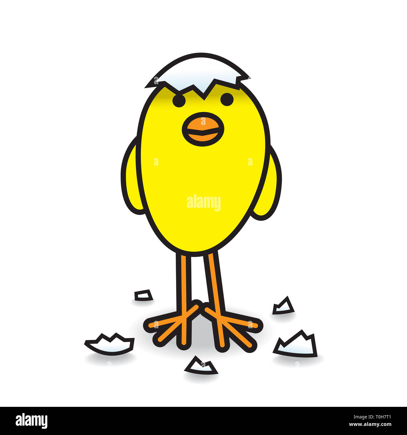 Cartoon illustration baby chick hatching hi-res stock photography and ...