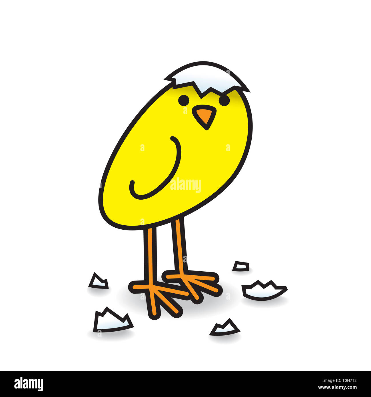 Cartoon illustration baby chick hatching hi-res stock photography and ...