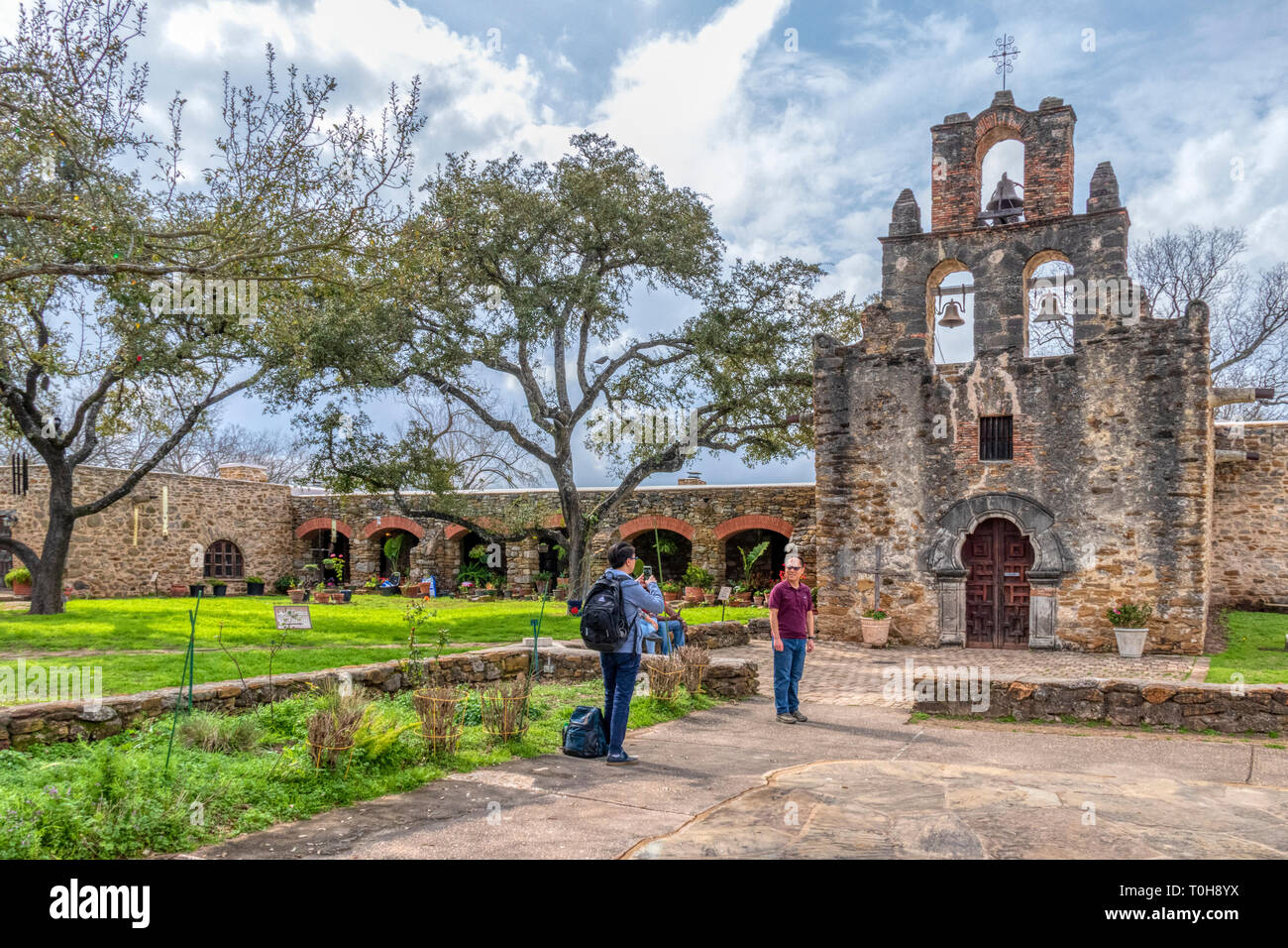 San Antonio Mission Trail: Mission Espada Stock Photo