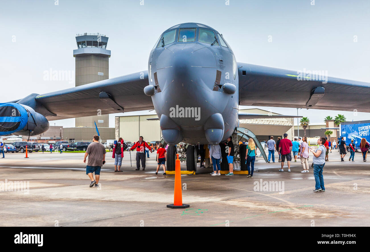 2018 Wings over Houston Air Show in Houston, Texas. Featured items included Blue Angels and other aviation related programs. Stock Photo